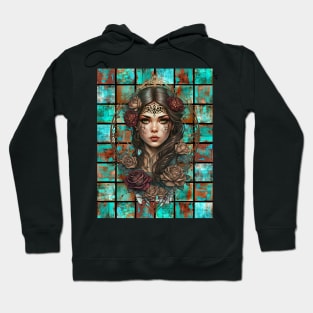 Copper Patina Boho Gothic Girl 3 Hoodie